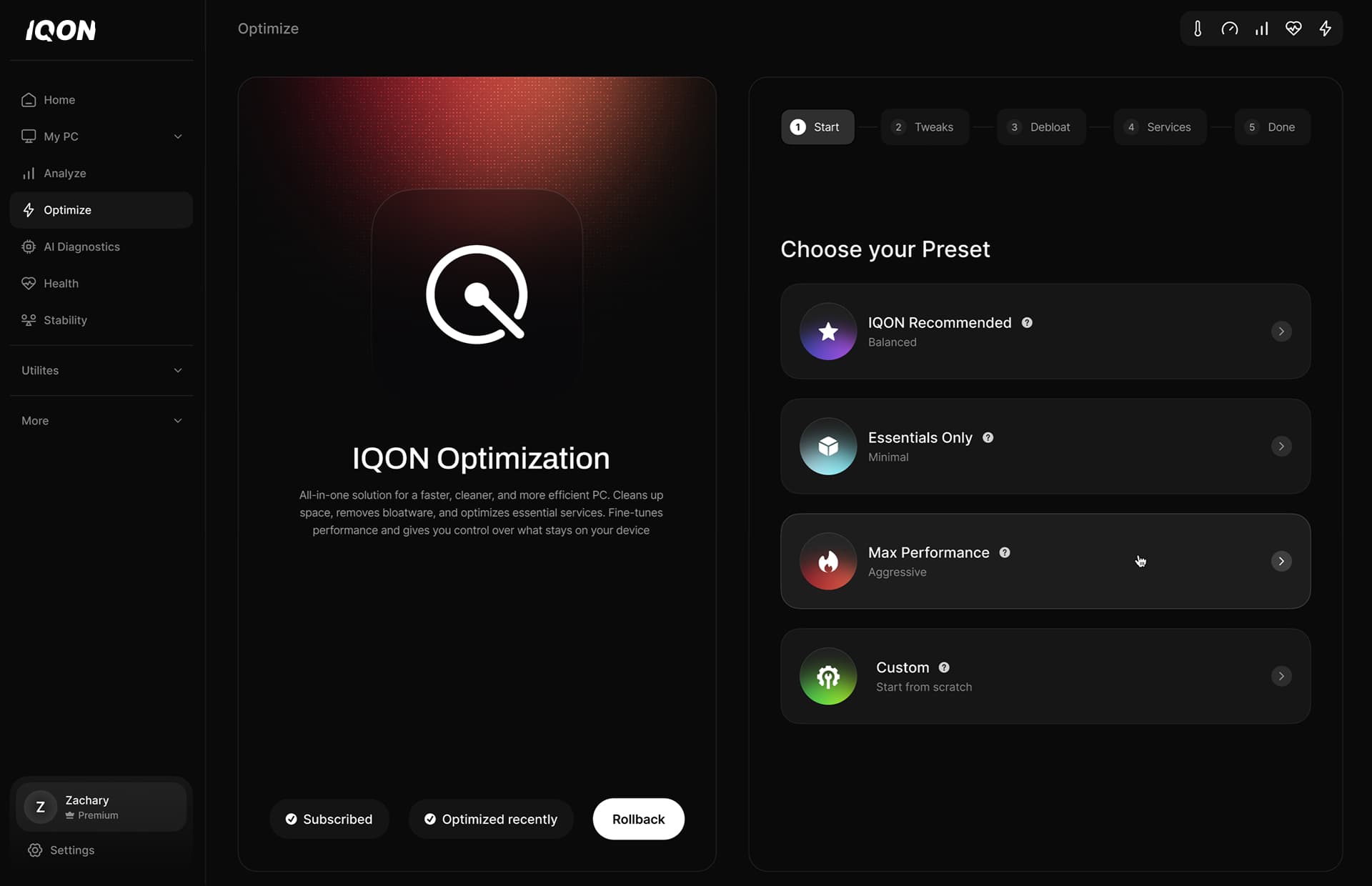 Product image of the IQON app